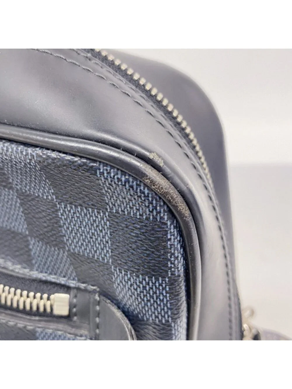 Louis Vuitton Business Bag Damier Cobalt Porte Documents Black Navy